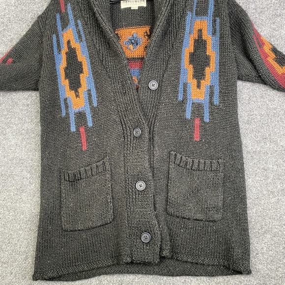 Idyllwind Cardigan Sweater Womens XS Multicolor Aztec Western Shawl Knit Chunky - Picture 5 of 9